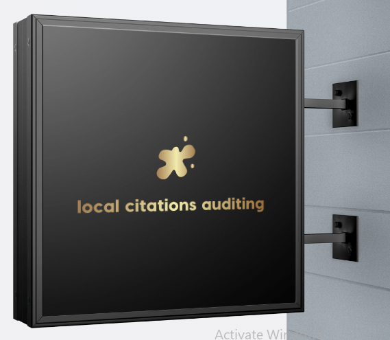 text(local citations audit) is written on black banner